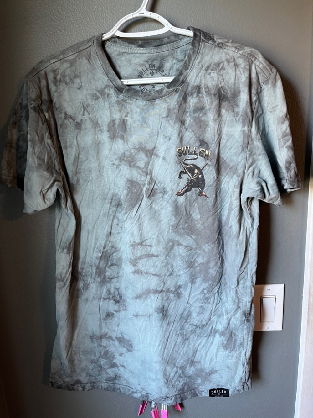 Men's Sullen Tie-Dye Graphic Tee in Slate Gray